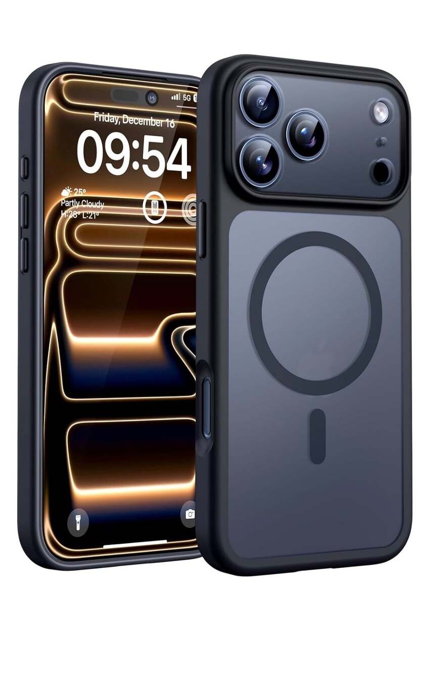 Tocol iPhone 17 Pro Max Magnetic Case Translucent Matte Black